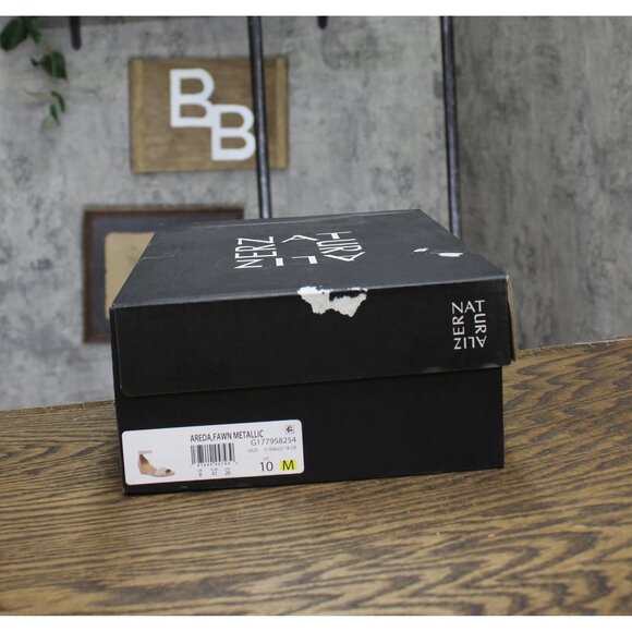 NWT Naturalizer Womens Areda Wedge Sandals G1779S8 Fawn Beige Metallic Brown 10M - Picture 7 of 8